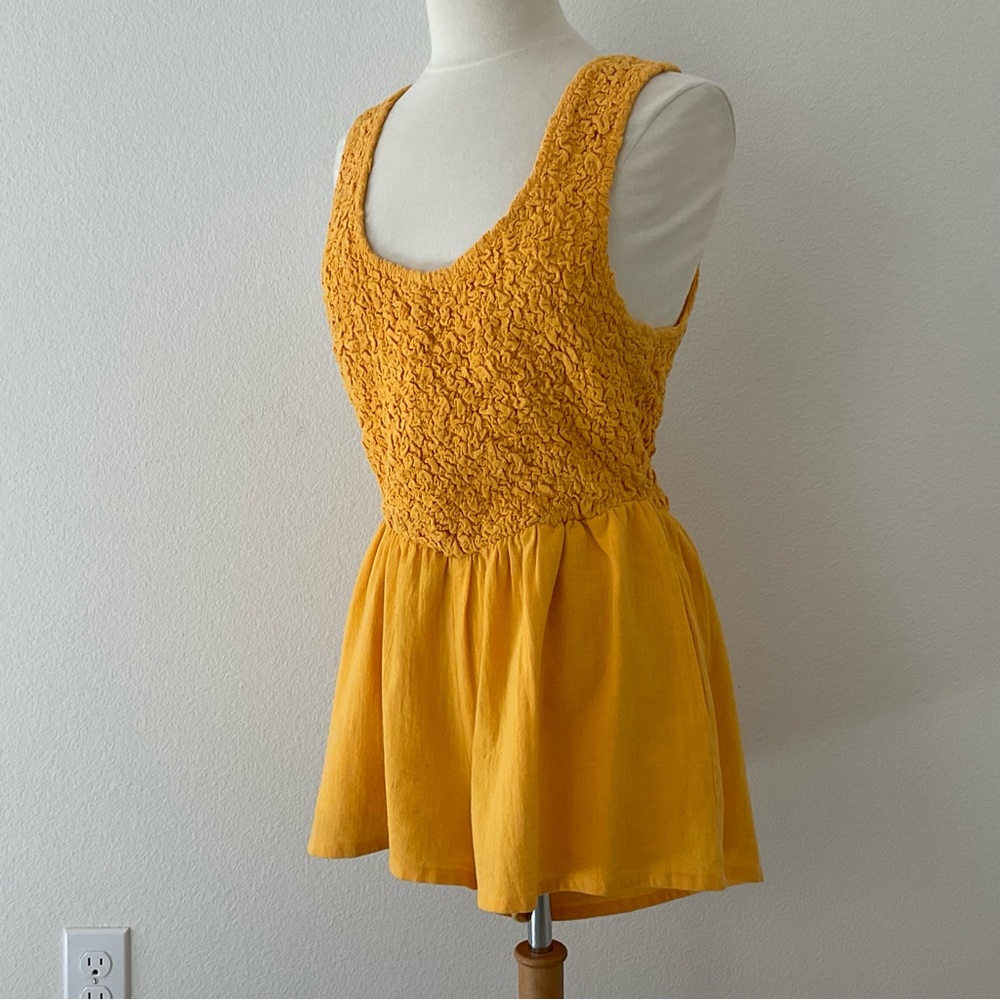 Free People Juliette Sleeveless Cotton Romper S